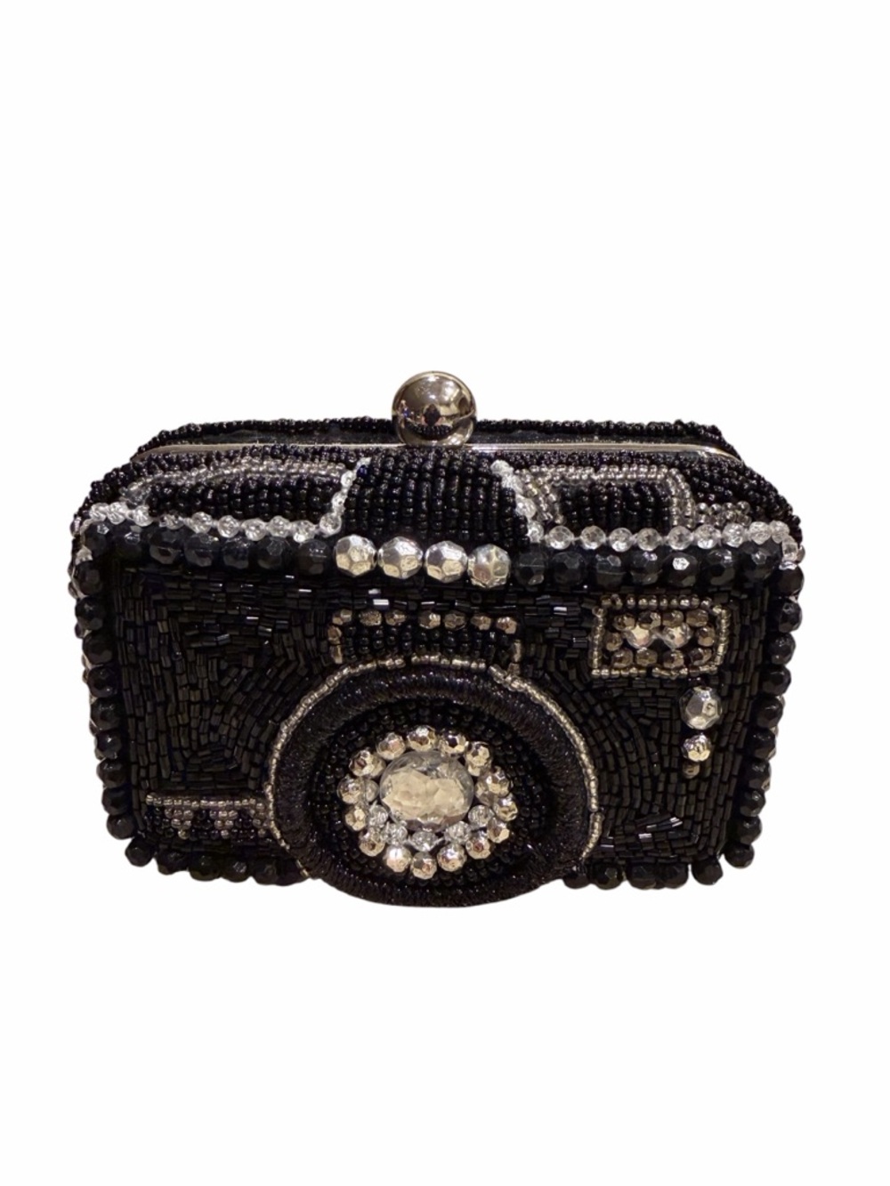 From India to You Beaded Camera Clutch/crossbody with Rhinestone Accent - Picture 6 of 6